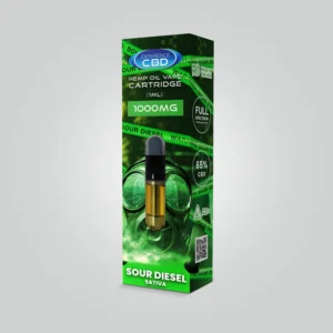CBD Full Spectrum 510 Vape Cartridge 1000mg – Sour Diesel