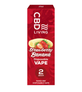 CBD Living 2 Gram Disposable CBD Vape – Strawberry Banana