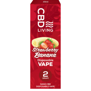 CBD Living 2 Gram Disposable CBD Vape – Strawberry Banana